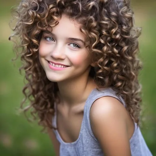 Prompt: Beautiful curly hair girl 