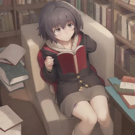 Prompt:  a shy bookworm named Hiro