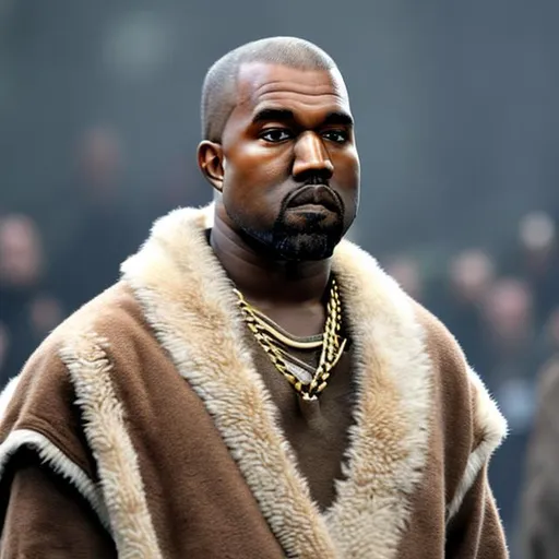 Prompt: kanye west as wiking
