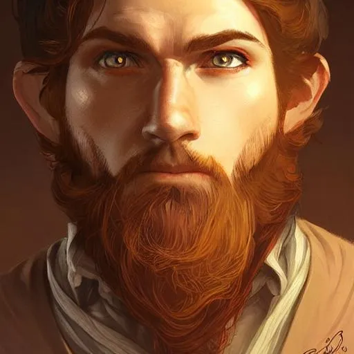 portrait of a handsome male, halfling, druid, D&D, f... | OpenArt