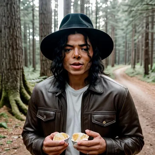 Michael Jackson Eating Ice Cream In The Woods