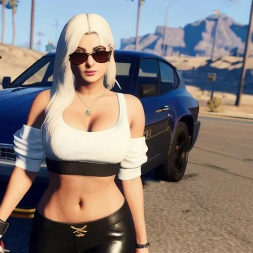 Prompt: Bebe Rexha in GTA V