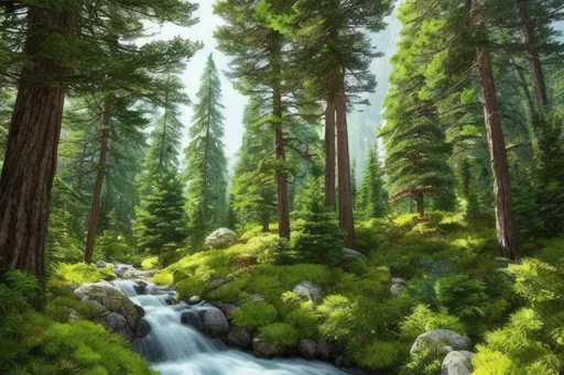 Prompt: Capture the majestic beauty of a tranquil pine forest on a mountain slope through a realistic and vivid painting, using deep green hues and intricate details to evoke a sense of natural wonder and peace. .cinematic, colorful background, concept art, dramatic lighting, high detail, highly detailed, hyper realistic, intricate, intricate sharp details, octane render, smooth, studio lighting, trending on artstation, meticulous, magnificent, maximum details, maximum details, (hdr:1.25),4k textures