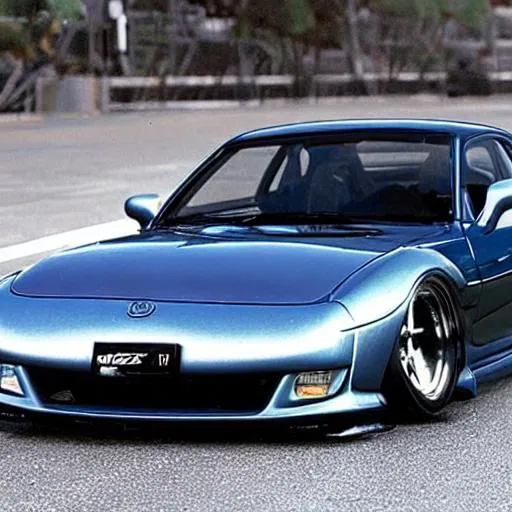 Prompt: A mazda rx7 by fast and Furious 