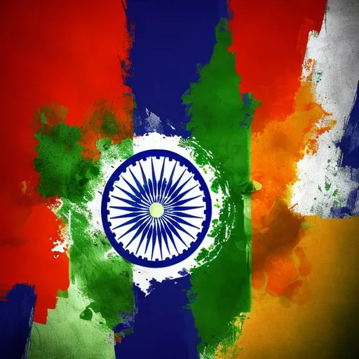 Prompt: abstract picture of india independence day 
