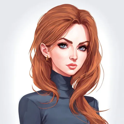 Prompt: Beautiful woman cartoon portrait 