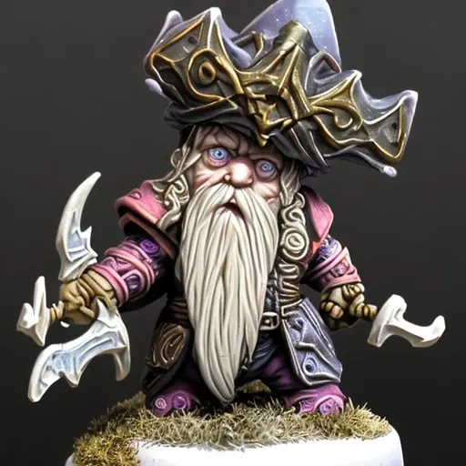 Prompt: Albino dwarf sorcerer