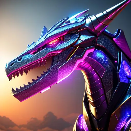 Prompt: headshot of a robotic dragon, shiny, reflective, perfect composition, hyperrealistic, super detailed, 8k, high quality, trending art, trending on artstation, sharp focus, studio photo, intricate details, highly detailed, Trending on Artstation, Cozy wallpaper, Pastel colors, soft lighting