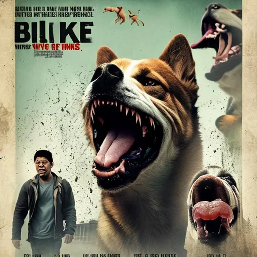 Prompt: Barking dogs never bite 
Movie poster