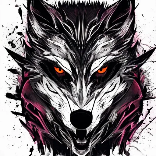 Prompt: Demon wolf abstract