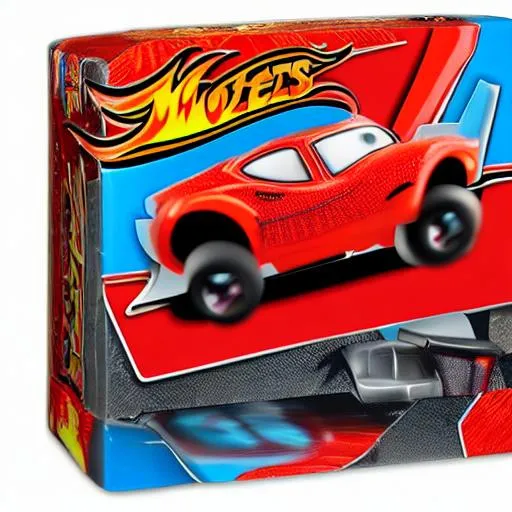 Prompt: Hot wheels with lighting mcqueen