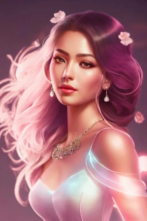 Prompt: alluring female goddess looking, cinematic lighting, intricate, elegant, more human like, silver white hair, super highly detailed, art station, concept art, smooth, sharp focus, no blur, no dof, extreme illustration, Unreal Engine 5, Photorealism, HD quality, 8k resolution, cinema 4d, 3D, beautiful, delicate, art by artgerm and ((otherworldly white albino tiger )), ((full body)), with otherworldly pet white tiger (detailed), alluring goddess, ethereal beauty, perched on a cloud, (fantasy illustration:1.3), enchanting gaze, captivating pose, delicate wings, otherworldly charm, mystical sky, (Luis Royo:1.2), (Yoshitaka Amano:1.1), moonlit night, soft colors, (detailed cloudscape:1.3), (high-resolution:1.2) and WLOP masterpiece, best quality, highly detailed, highly detailed background:1.2, )<lora:matureFemaleLoha_v420 (1):1> portrait of a young mature woman, glowing aura, dainty gold rope chain necklace, large hanging gold earrings, gradient  hair, Pokimane,  (((wearing a white nearly translucent dress))), ((full body shot)), dynamic angle, ((mysterious eyes)) ,sparkle style-swirlmagic, style-paintmagic stars, 8k cinematic lighting, intricate, elegant, super highly detailed, ethereal, magical, majestic, breathtaking, stunning, flawless, intricate details, highres, art station, concept art, smooth, sharp focus, no blur, no dof, extreme illustration, Unreal Engine 5, Photorealism, HD quality, 8k resolution, cinema 4d, 3D, beautiful, delicate, art by artgerm and greg rutkowski and alphonse mucha and loish and WLOP