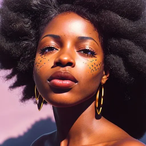 stunningly beautiful black woman, feminine form, Afr... | OpenArt
