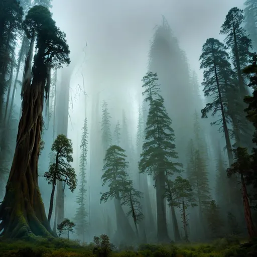 Premium AI Image  The Secret Woodland mysterious and misty forest with a  hidden grove of ancient trees