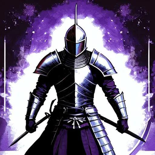 Prompt: comic style knight with sword