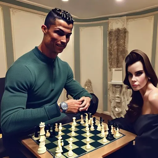 The Football Arena on X: The chess pieces on the board of Messi and  Ronaldo exactly repeat the position of the pieces in one of the games  between the Great chess players