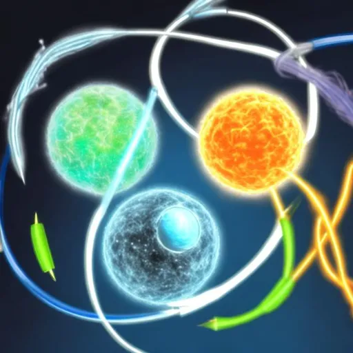 Prompt: proton, neutron, electron