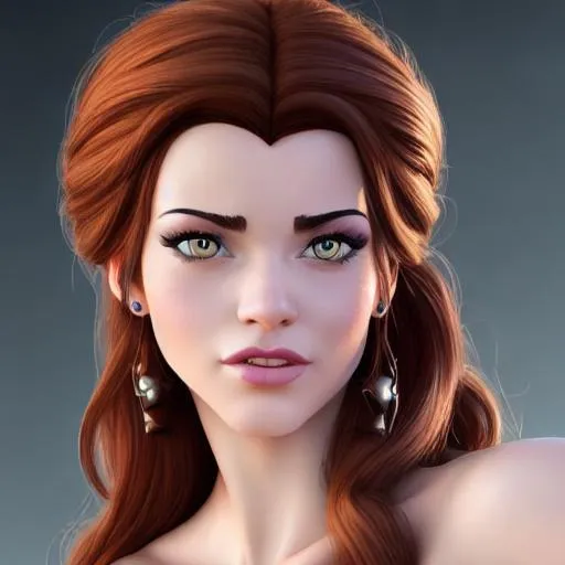 Prompt: beautiful, cartoon to real life, megara from disney's hercules, hyper realistic, portrait, highly detailed, digital painting, artstation, concept art, sharp focus, illustration, 3d life like