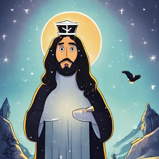 Prompt: penguin jesus