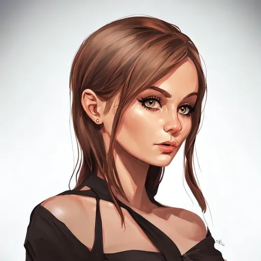 Prompt: Beautiful woman cartoon portrait 