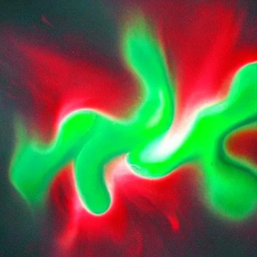 Prompt: Green & Red Shaking Up Plasma.