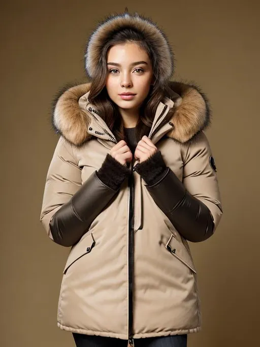 Moncler fur outlet lined parka