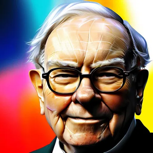 Prompt: Warren Buffett digital painting effect.