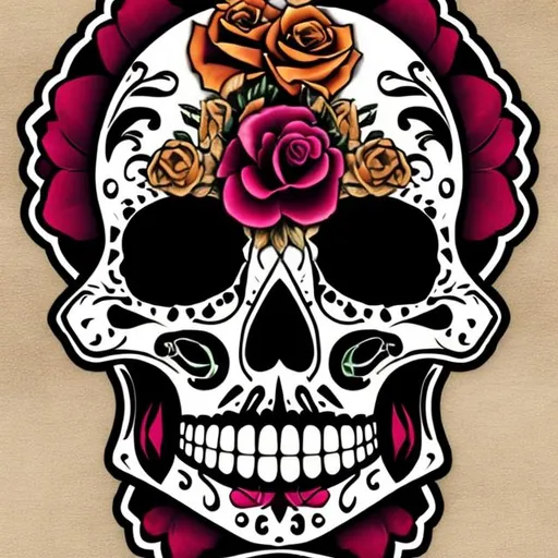 Prompt: Design calavera