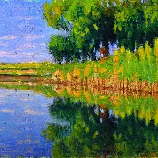 Prompt: french impressionist reflections