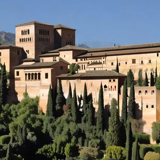 Prompt: alhambra granada rascacielo