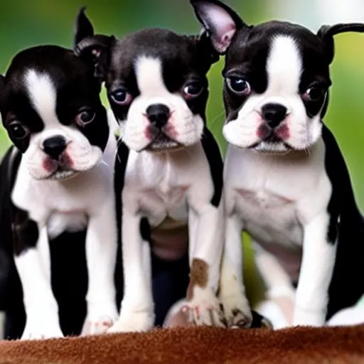 pretty boston terrier puppies | OpenArt