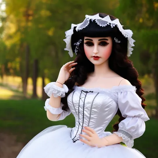 A Woman Turned Into A Doll Wearing A Victorian Dres Openart