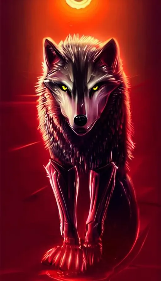 a cyborg wolf | OpenArt