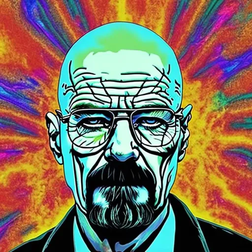 Prompt: Psychedelic Walter White
