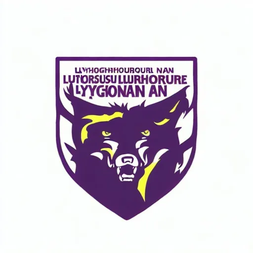 Prompt: loughborough lycans  yellow and black badge