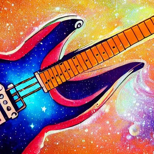 Prompt: Galaxy, guitar