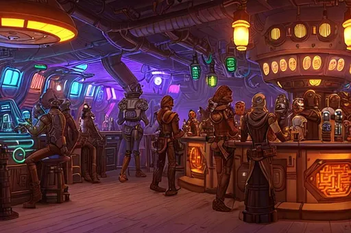 Star Wars Art Prints, Cantina at Midnight, Bar Art, Limited