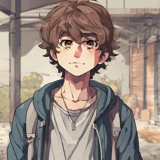 Prompt: a boy named antonio
 drew in anime style