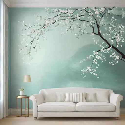 Prompt: beautiful image for maternity hospital wall, calm serene, relax, soft color
