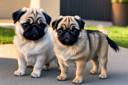 Prompt: A pug shitzu mix