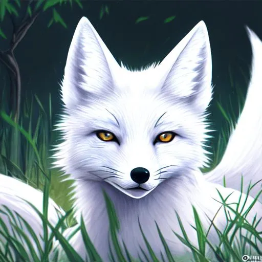 Prompt: white fox