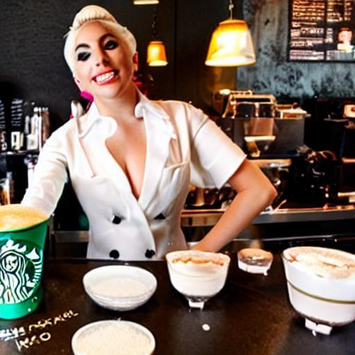 Lady Gaga Starbucks Barista Making A Lesbian Frappuc 