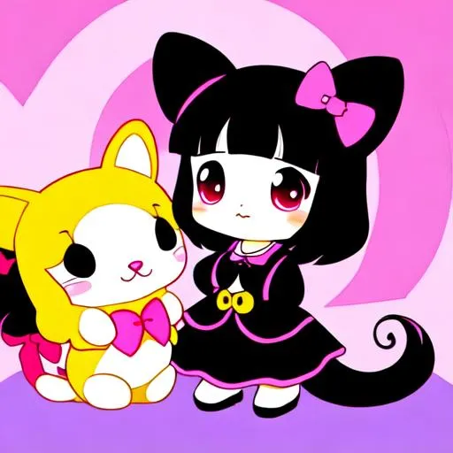 Sanrio Hello Kitty & Friends Kawaii Japanese Anime Black Graphic Print Tee  Sz M | Sanrio hello kitty, Printed tees, Hello kitty