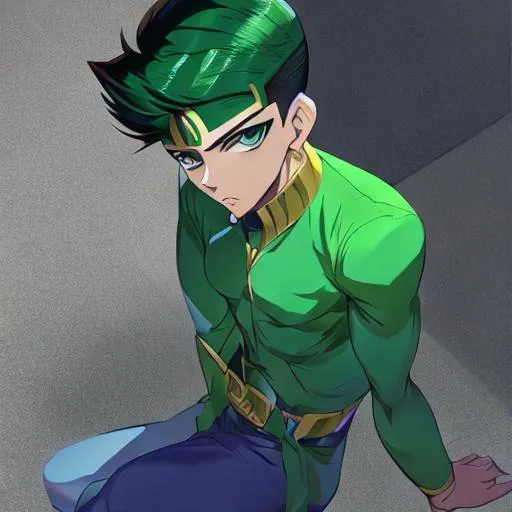 Prompt: Rohan Kishibe from JoJo's Bizarre Adventure