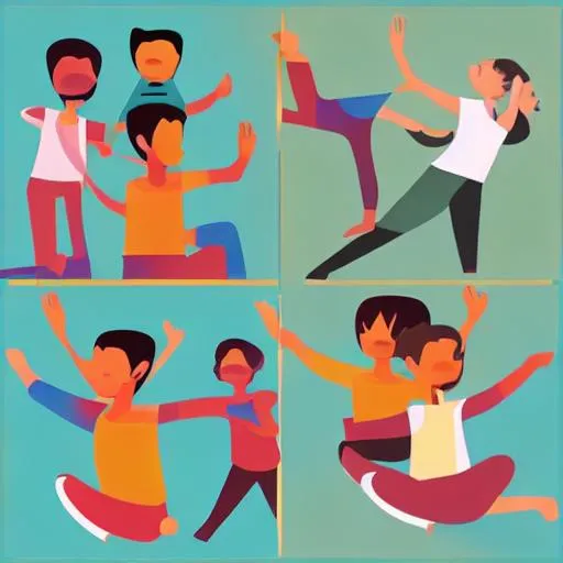 Prompt: Create a simple SVG illustration of a person or a group of people engaged in a specific activity, such as working on a computer, practicing yoga, or playing sports. Use a similar style to Humaaans by Pablo Stanley, but feel free to add your own creative touches and unique elements. The illustration should be suitable for use on a website, app, or other digital platform.