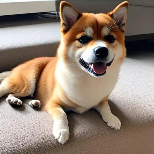Prompt: a cute happy mameshiba dog
