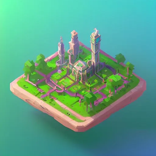 Prompt: tiny cute isometric green institute tower{object}, global village background, oft smooth lighting, soft colors, soft colors, 100mm lens, 3d blender, 
symbol of environment and unity, physically based rendering, centered, surrounded by water and forest, birds and animal walk through in forest background
modular constructivism