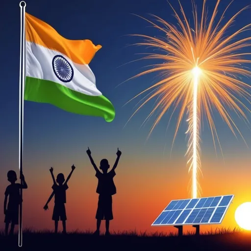 Prompt: Happy independence day from girijakant solar