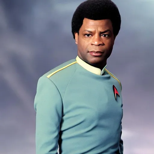 Prompt: Lorne Green in a Starfleet uniform