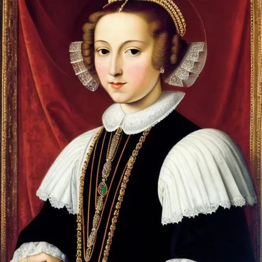 Prompt: portrait of a 16th-century Italian light-haired princess